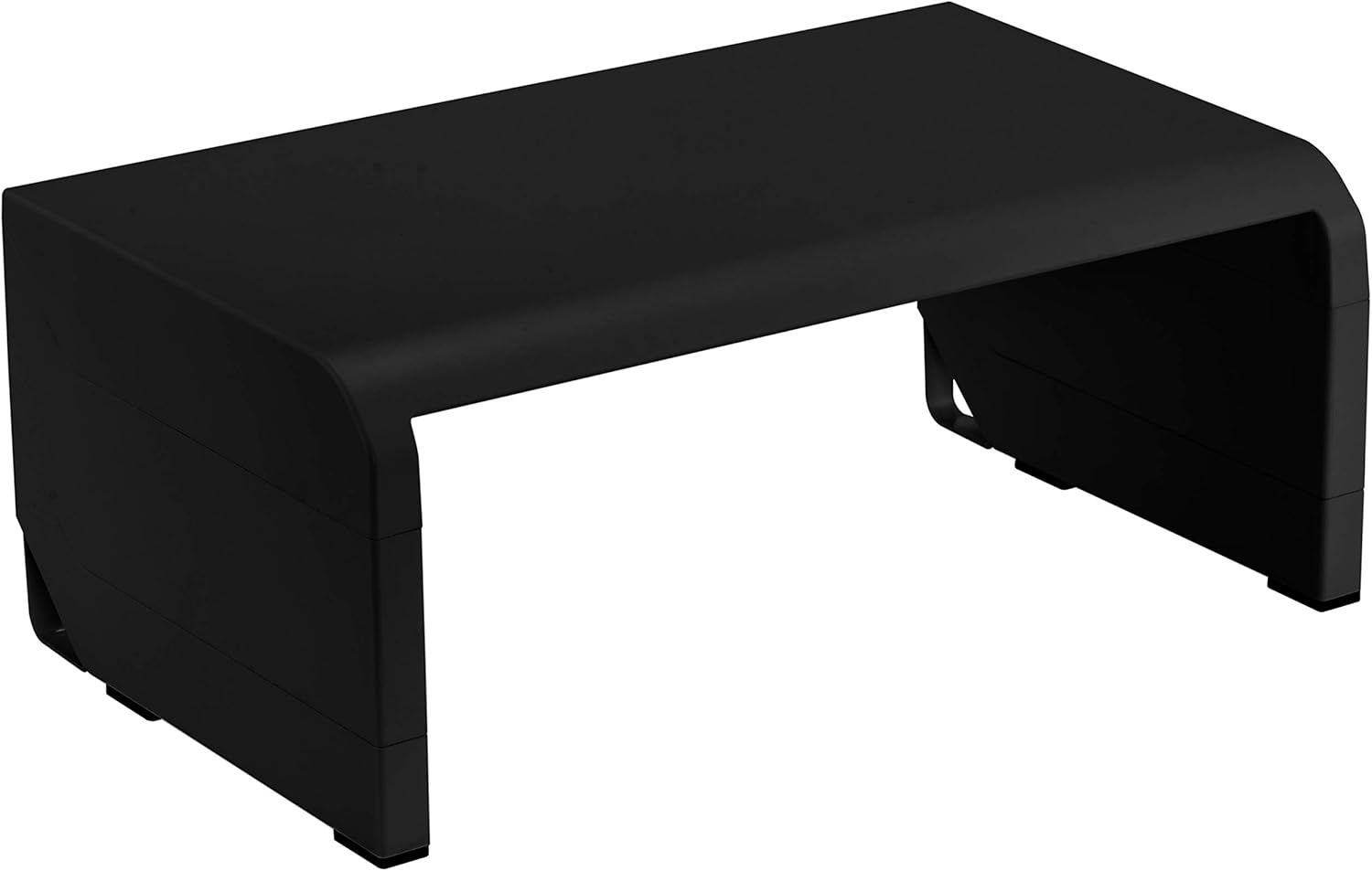 Adjustable Monitor Stand Riser, 4 Height Adjustments, Built-In Cable Management, Rubber Feet - Black