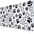 Desktop Mats Laptop Desk Mat Gaming Mouse Pad Extra Large Mouse Pads Comp Office Pad Waterproof Non-Slip Rubber Base 35.4 X 15.7 for Game Office, Dogs Paws and Bones