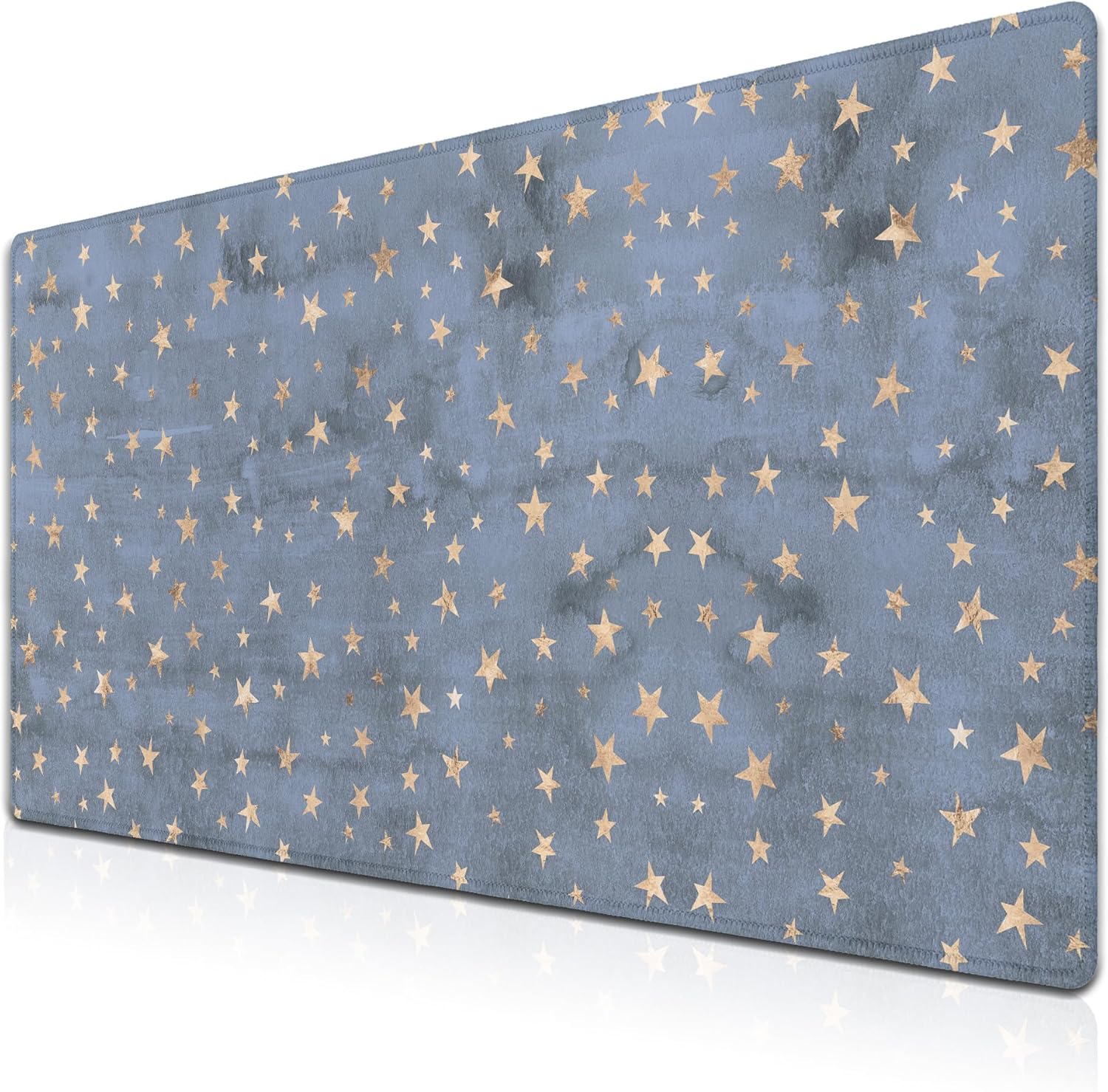 Extra Large Mouse Pad Stars Game Mat, Gaming Mouse Pads Office Desk Mat, Extra Large Desk Pad Non-Slip Rubber Base Waterproof with Stitched Edges, 35.4 X 15.7 inch for Work/Game/Office/Home